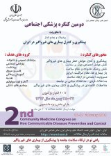 Poster of The 2nd Social Medicine Congress focused on the progress and prospects of preventing and controlling non-communicable diseases in Iran