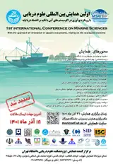 Poster of The first international marine science conference "with the approach of innovation in aquatic ecosystems based on sea-based economy"