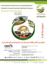 Poster of National Conference on Interdisciplinary Studies in Iranian Food and Nutrition Sciences