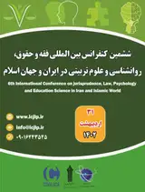 Poster of 6th International Conference on jurisprudence, Law, Psychology and Education Science in Iran and Islamic World