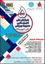 Poster of 5th National Conference of the Scientific Association of Sports Management of Iran