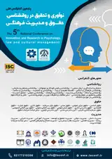 Poster of The 5th National Conference on Innovation and Research in Psychology, law and cultural management
