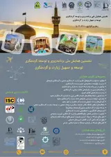 Poster of The first national conference on planning and development of tourism, the development and facilitation of pilgrimage and tourism