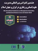 Poster of 8th International Conference on Management, Humanities and Behavioral Science in Iran and Islamic World