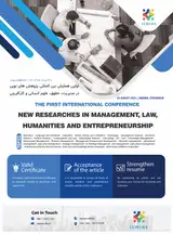 Poster of The first international conference on new researches in management, law, humanities and entrepreneurship