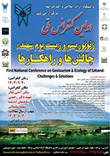 Poster of First National Conference on Geotourism &Ecology of Sahand:Challenges & Solutions