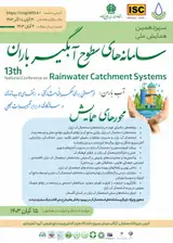 Poster of 13th International Conference of Iranian Rainwater Catchment Systems