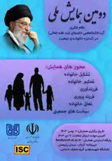 Poster of The second national conference of the intellectual system of Hazrat Ayatollah Azami Khamenei (Mod Zaleh Al-Ali) in the scope of family and population