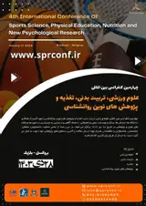 4th International Conference Of Sports Science, Physical Education, Nutrition and New Psychology Research