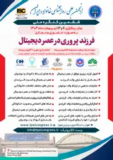 Poster of National Congress of the Iranian Scientific Society of Family Psychology with a focus on parenting in the digital age