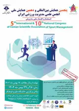 Poster of The 5th International Conference and the 10th National Conference of the Iranian Sports Management Scientific Association
