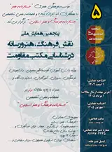 Poster of The 5th National Conference on the Role of Culture, Art, and Media in Identifying the School of Resistance