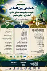 Poster of The Thirteenth International Conference of Environmental sciences ,Food industry, Agriculture and Natural Resources