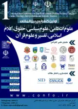 Poster of 1st International Conference on Law Enforcement, Political Science, Law, Islamic Theology, Interpretation and Quranic Sciences