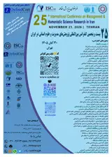 25th International Conference on Management Research and Humanities in Iran