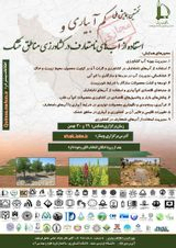 Poster of The first national conference on irrigation deficiency and the use of unconventional water in agriculture in dry areas