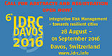 Poster of 6th International Disaster and Risk Conference IDRC Davos 2016