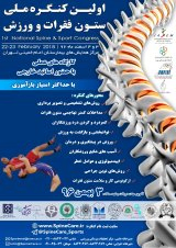 Poster of First National Congress of Spine and Sports