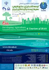 Poster of 6th International Congress of Developing Agriculture, Natural Resources, Environment and Tourism of Iran