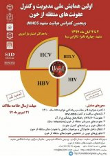Poster of First National Conference on Management and Control of Blood-Transmitted Infections (Fifth Mashhad Hepatitis Conference)