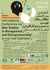 Poster of International Conference on New Studies in Management and Entrepreneurship in Iran and Tajikistan