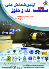 Poster of 1st National Conference of Health, Jurisprudence, Law