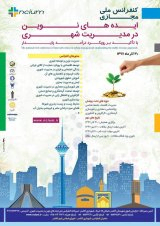Poster of National Conference on New Ideas in Urban Management with Emphasis on Sustained Income Approach